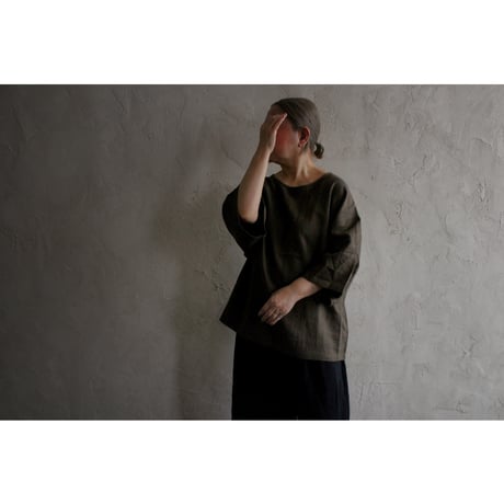 Crew Neck Half Sleeve Over Pullover / 〼〼:masumasu