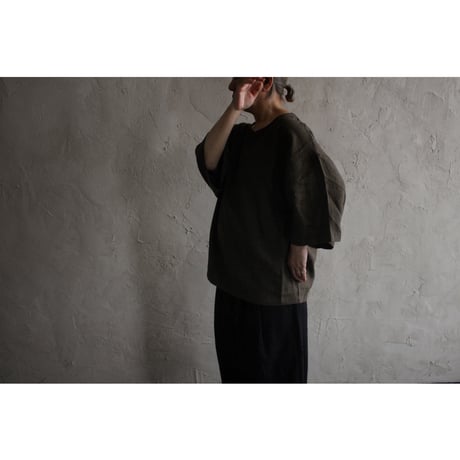 Crew Neck Half Sleeve Over Pullover / 〼〼:masumasu