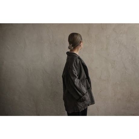 Back-Open Peak Lapel Double-Breasted Over Jacket / 〼〼:masumasu