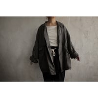 Back-Open Peak Lapel Double-Breasted Over Jacket / 〼〼:masumasu