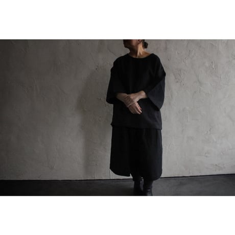 High Waist 2 Tuck Wide Half Trousers / 〼〼:masumasu