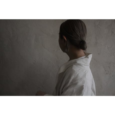 大麻ロング羽織 高密度 ベンガラ白(ベンガラ染) / MITTAN
