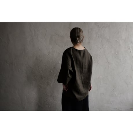 Crew Neck Half Sleeve Over Pullover / 〼〼:masumasu