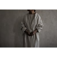 大麻ロング羽織 高密度 ベンガラ白(ベンガラ染) / MITTAN