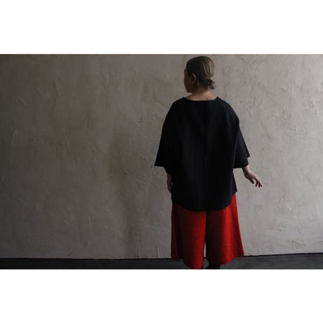 High Waist 2 Tuck Wide Half Trousers / 〼〼:masumasu