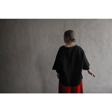Crew Neck Half Sleeve Over Pullover / 〼〼:masumasu