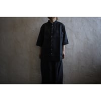半袖大麻シャツ 墨黒 / MITTAN