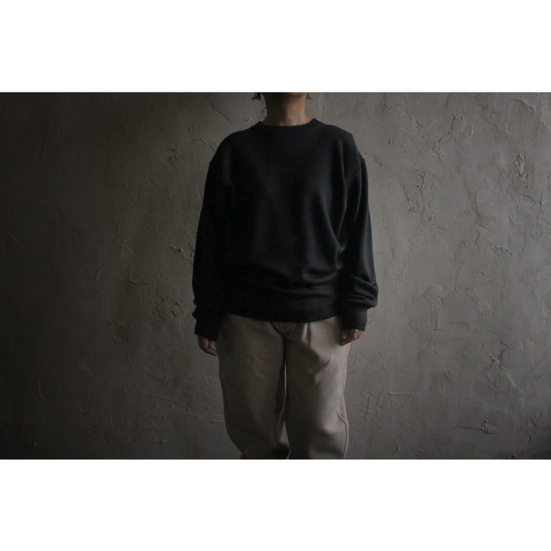 スーパー120'sウール裏毛トレーナー 墨黒 / MITTAN | SoL