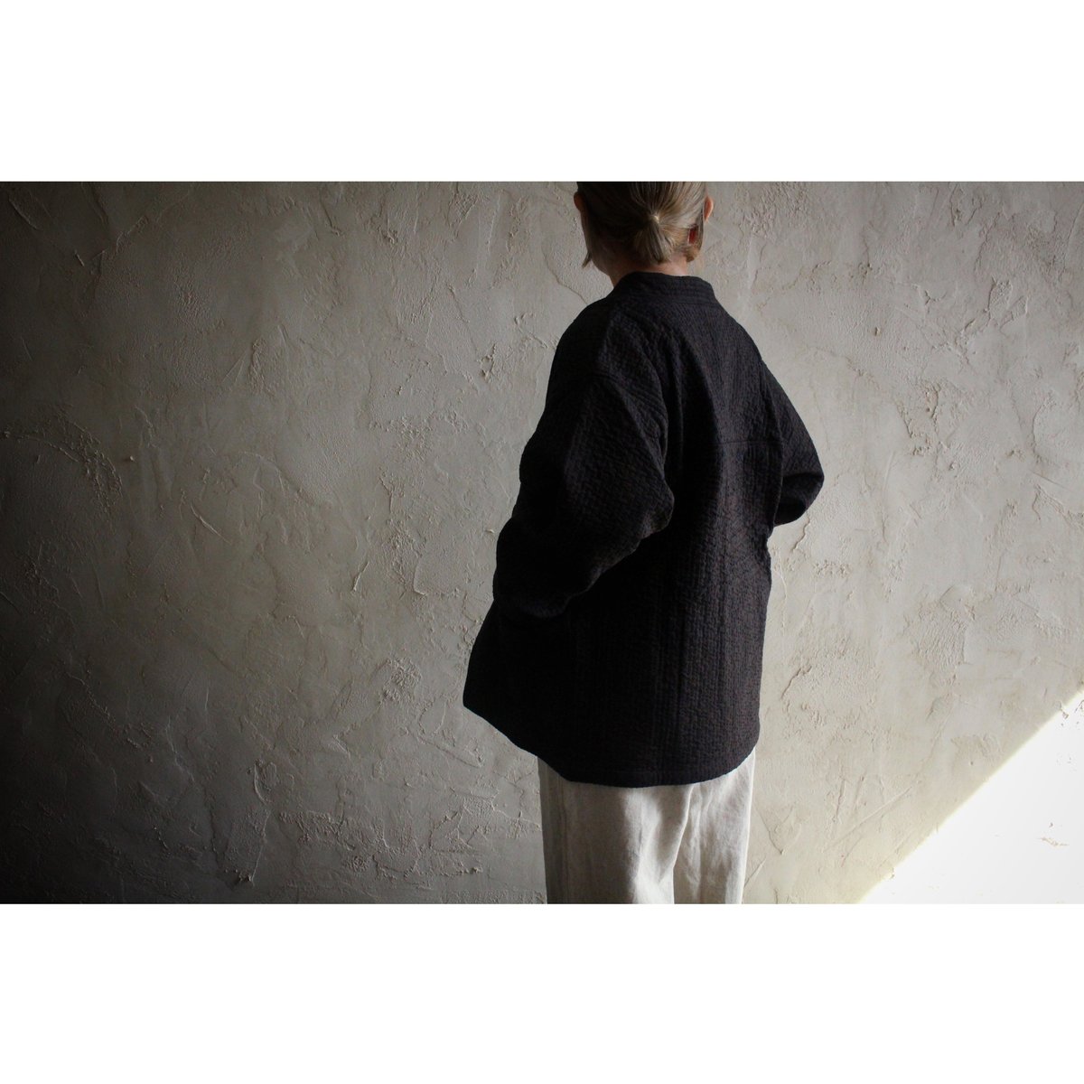 中わた刺し子ジャケット 黒茶 / MITTAN | SoL