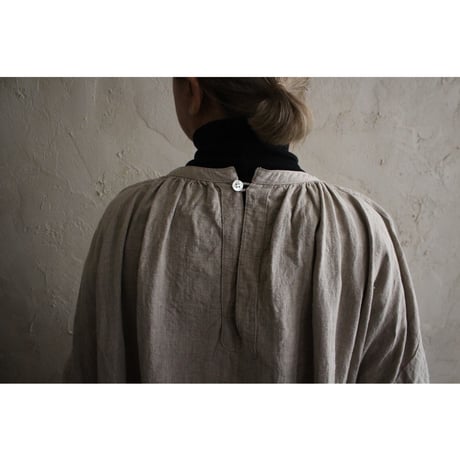 LINEN ANTIQUE SMOCK BLOUSE / GAUZE#