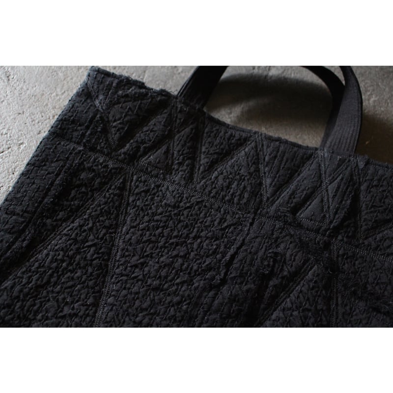 MITTAN 中わた刺し子織バッグ 黒茶 中わた刺し子織バッグ 黒 / MITTAN | SoL