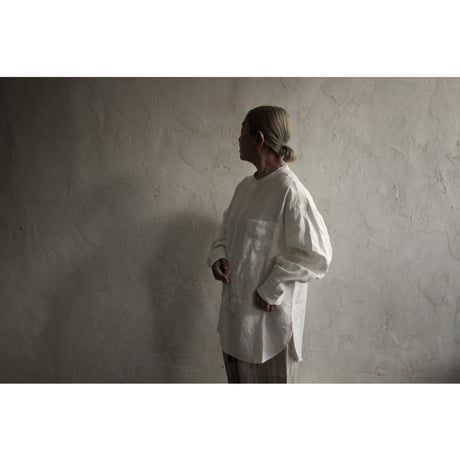 Band Collar Henley Neck Like Atelier Shirt / 〼〼:masumasu