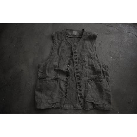 Button Design Crew Neck Vest / 〼〼:masumasu