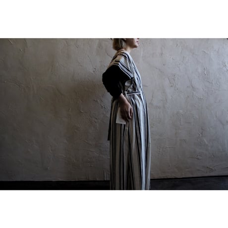 APRON DRESS native stripe / WONDER FULL LIFE