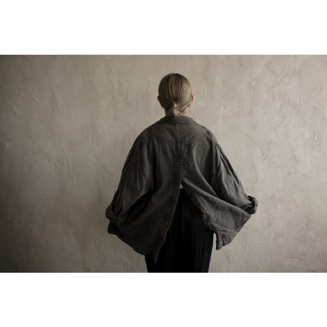 Back-Open Peak Lapel Double-Breasted Over Jacket / 〼〼:masumasu