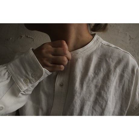 Band Collar Henley Neck Like Atelier Shirt / 〼〼:masumasu