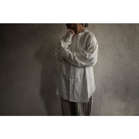Band Collar Henley Neck Like Atelier Shirt / 〼〼:masumasu