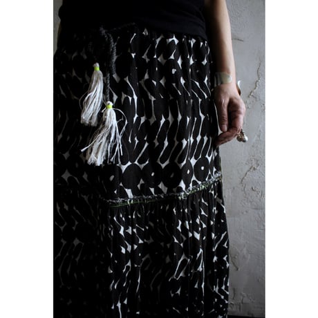 tree of life Kala cotton 切替えギャザースカート / YURTAO