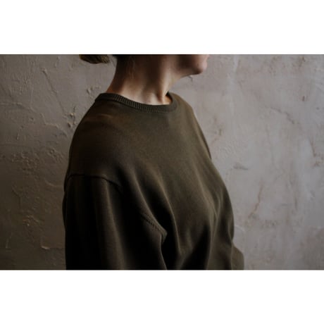 GATHER SLEEVE KNIT PULL OVER / Gauze#