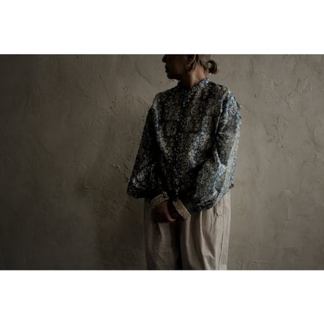 PUFF SLEEVE BLOUSE -limited block print / WONDER FULL LIFE