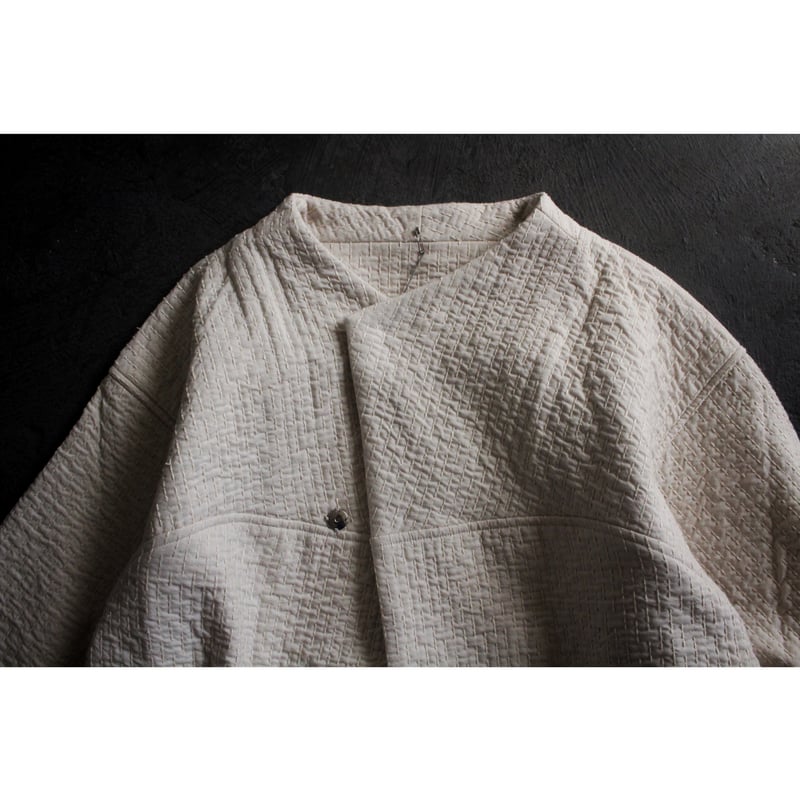 中わた刺し子ジャケット 生成 / MITTAN | SoL