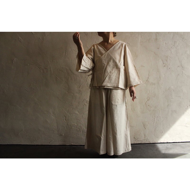 ヨガ・ピラティス seed and soil Organic cotton wrap top ヨガ