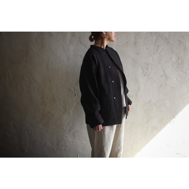中わた刺し子ジャケット 黒茶 / MITTAN | SoL