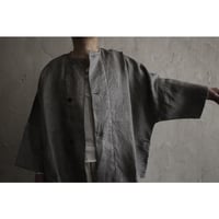 さざ波大麻ワイドジャケット 松煙 / MITTAN