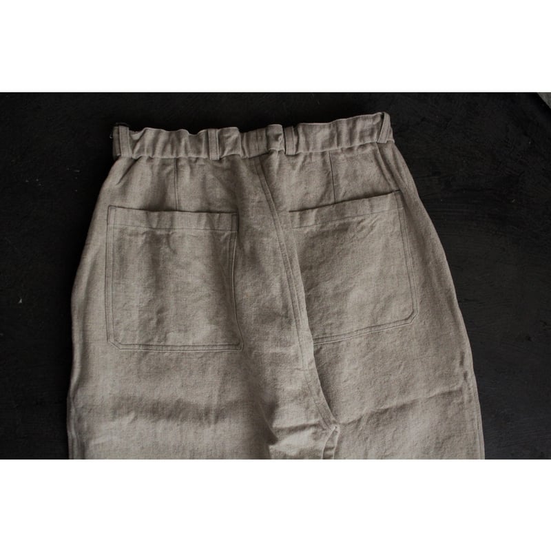 亜麻苧麻ワイドパンツ 生成 / MITTAN | SoL
