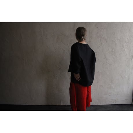 High Waist 2 Tuck Wide Half Trousers / 〼〼:masumasu