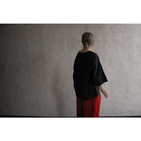 Crew Neck Half Sleeve Over Pullover / 〼〼:masumasu