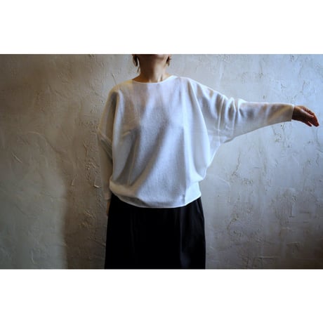 ウールガーゼニットソー WH / FRANCESCA AMAM LABEL