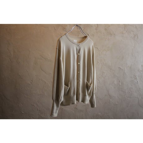 GATHER SLEEVE KNIT CARDIGAN / Gauze#