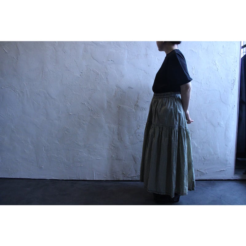 homspun ハイカウントギンガムスカート