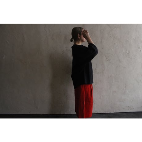 High Waist 2 Tuck Wide Half Trousers / 〼〼:masumasu