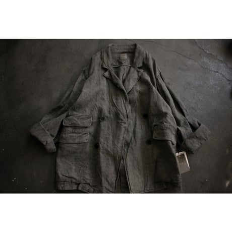 Back-Open Peak Lapel Double-Breasted Over Jacket / 〼〼:masumasu
