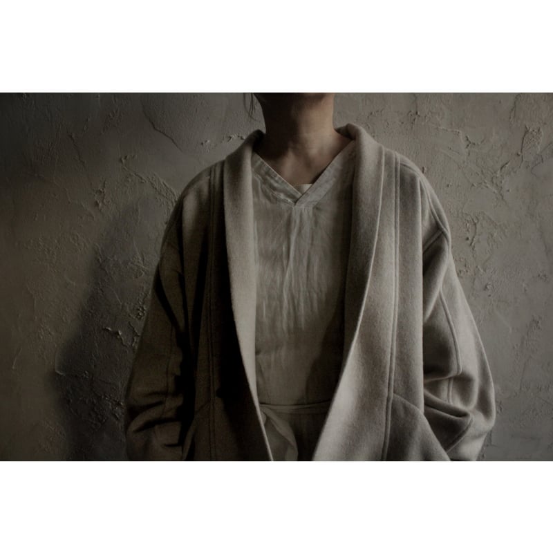 MITTAN ウールシルクキャメル半纏ブルゾン ウールシルクキャメル半纏ブルゾン 白茶 / MITTAN通販 ミッタン