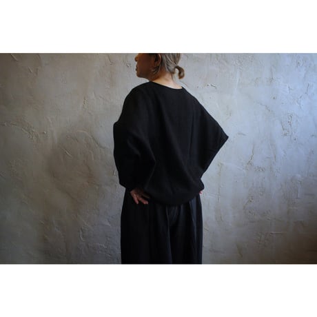ウールガーゼニットソー BK / FRANCESCA AMAM LABEL