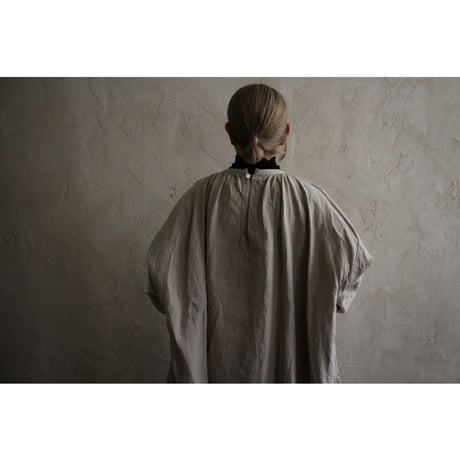 LINEN ANTIQUE SMOCK BLOUSE / GAUZE#