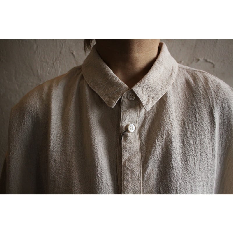 綿絹楊柳ビッグシャツ 生成 / MITTAN | SoL