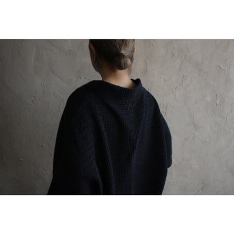 Waffle Russell V Neck 3/4 Sleeve Dolman Knit Pullover / 〼〼:masumasu
