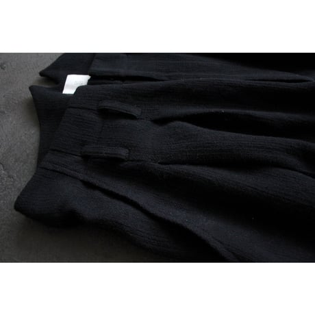 High Waist 2 Tuck Wide Half Trousers / 〼〼:masumasu