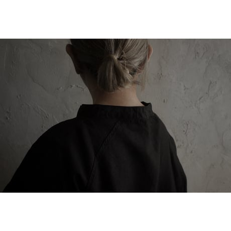 大麻長袖プルオーバー 高密度 黒 / MITTAN