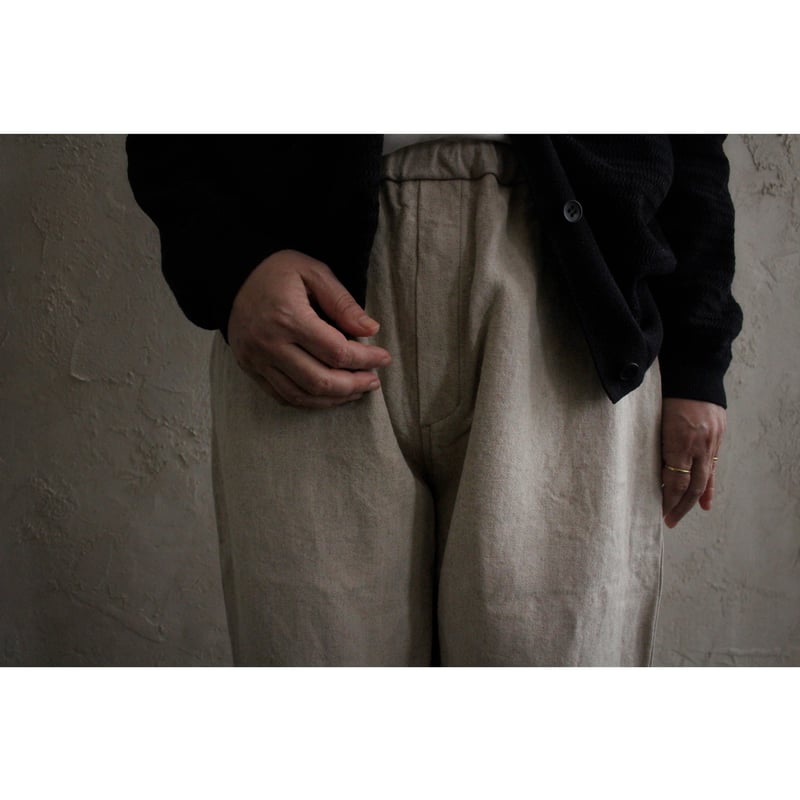 亜麻苧麻ワイドパンツ 生成 / MITTAN | SoL