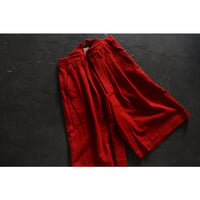 High Waist 2 Tuck Wide Half Trousers / 〼〼:masumasu