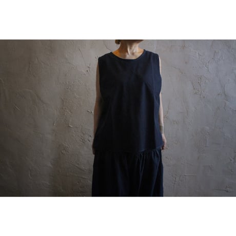 カディノースリーブシャツ indigo / ルクツル