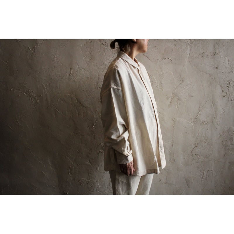 綿絹楊柳ビッグシャツ 生成 / MITTAN | SoL