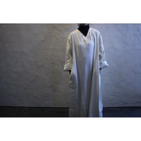 【Re Stock】綾織絹麻ワンピース 白 / MITTAN