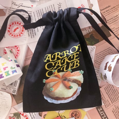 【5月上旬発送】  "CARRROT CAKE CLUB" pouch