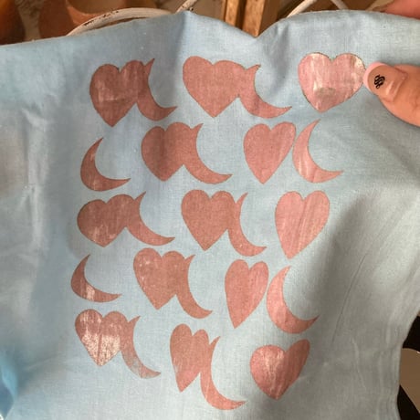 souvenir tote "white × pink marble"